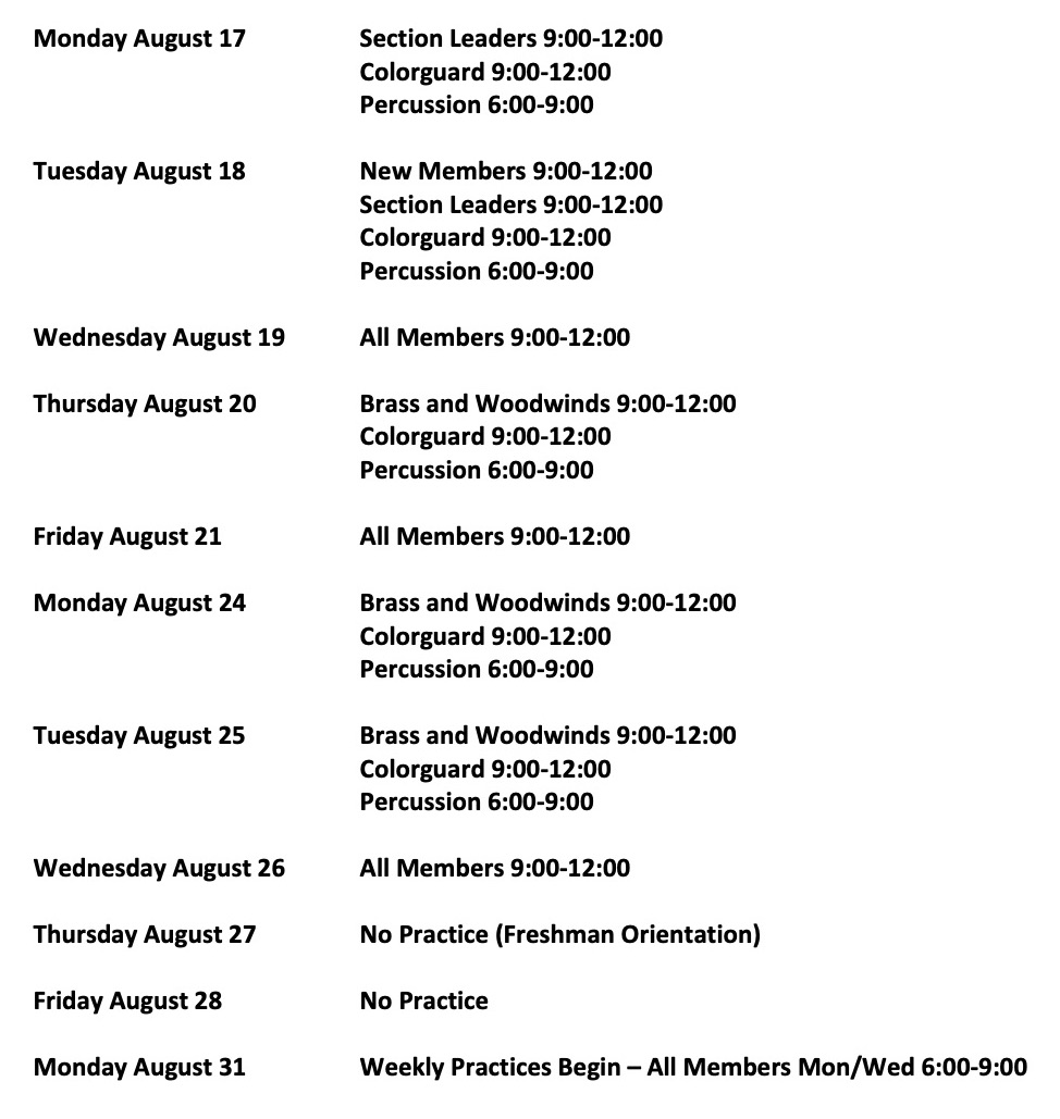 Band Camp 2020 Maloney Music & Theatre